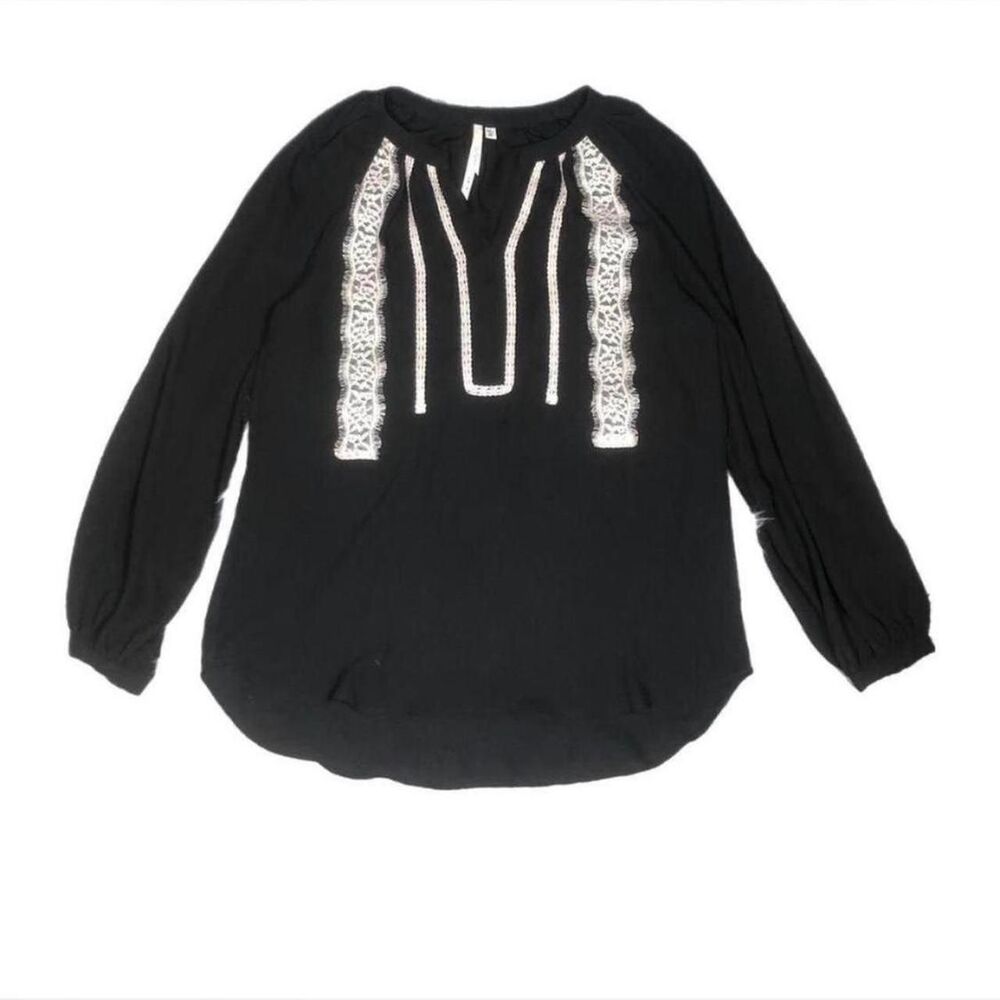Vintage Style Women's Black Blouse